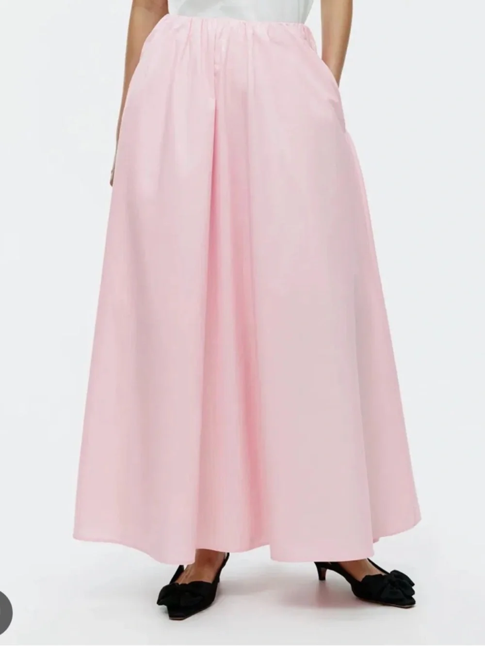 Arket Pink Cotton Maxi Skirt EU 38 - Picture 1 of 7